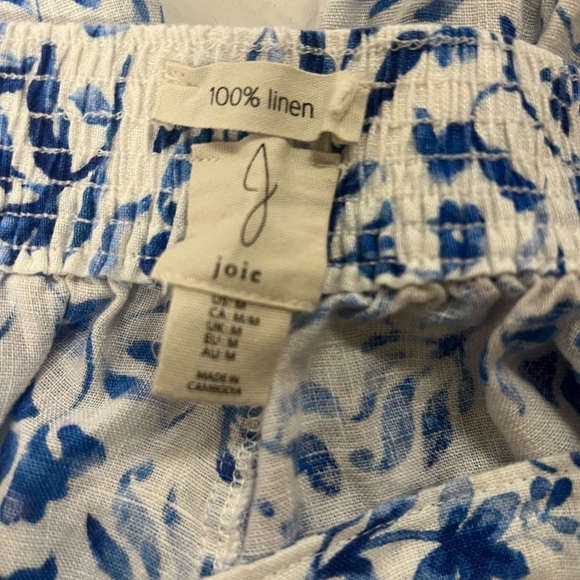 Floral Blue and White Wide-Leg Pants - Picture 6 of 6